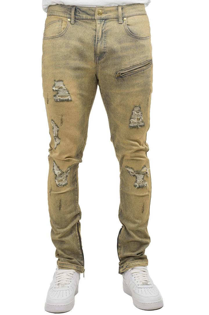 Medium Sand Wash Denim Jeans