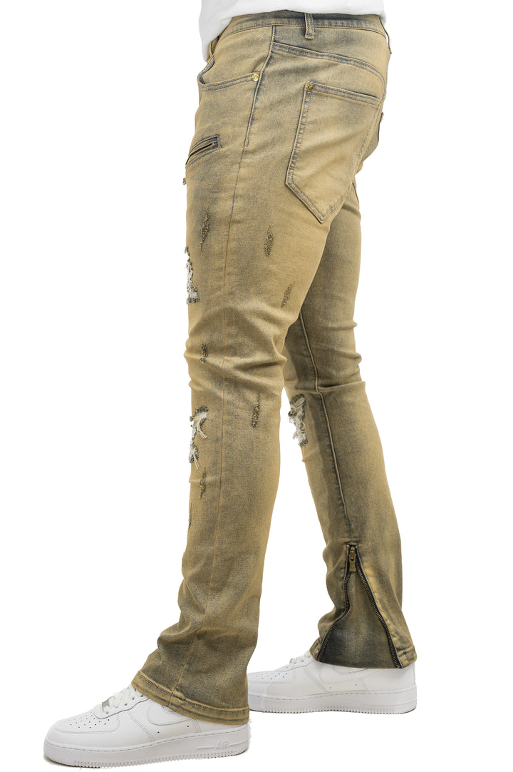 Medium Sand Wash Denim Jeans