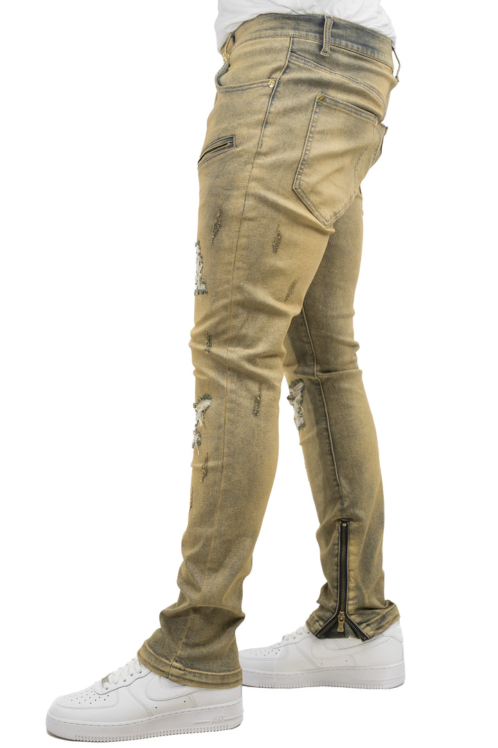 Medium Sand Wash Denim Jeans