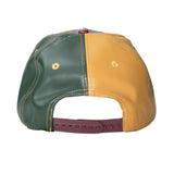 Leather J Patchwork Denim Hat