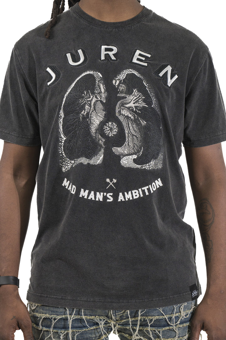 MAD MANS AMBITION TEE ACID GREY