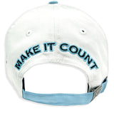 Make It Count Trucker Hat White/Sky Blue