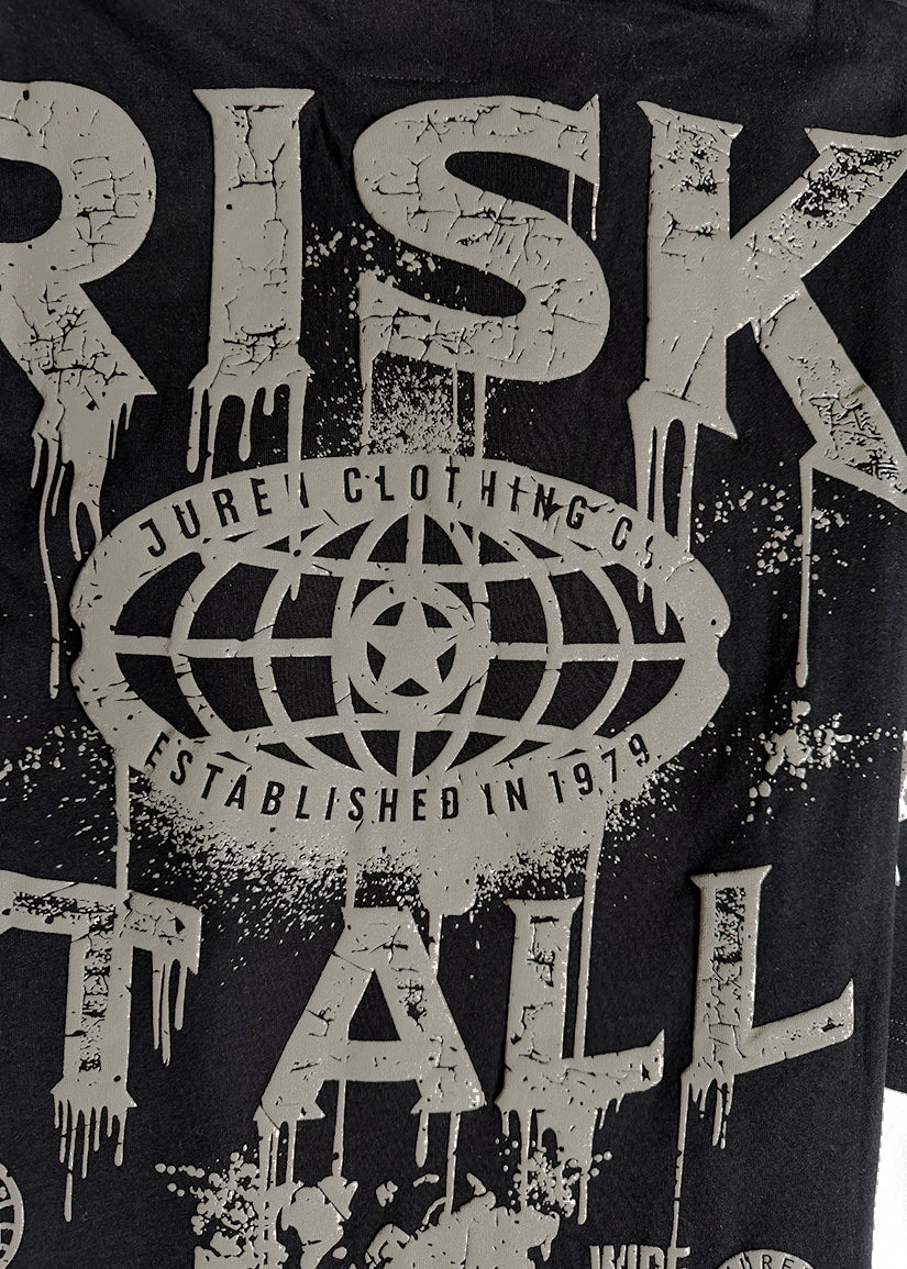 Risk It All Black Shirt, Stairway to Heaven Sweat Pants and Trucker Hat Combo