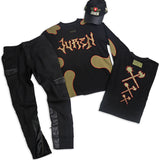 Freddy Patchwork Crewneck Sweater, Matson Jeans and Trucker Hat Combo