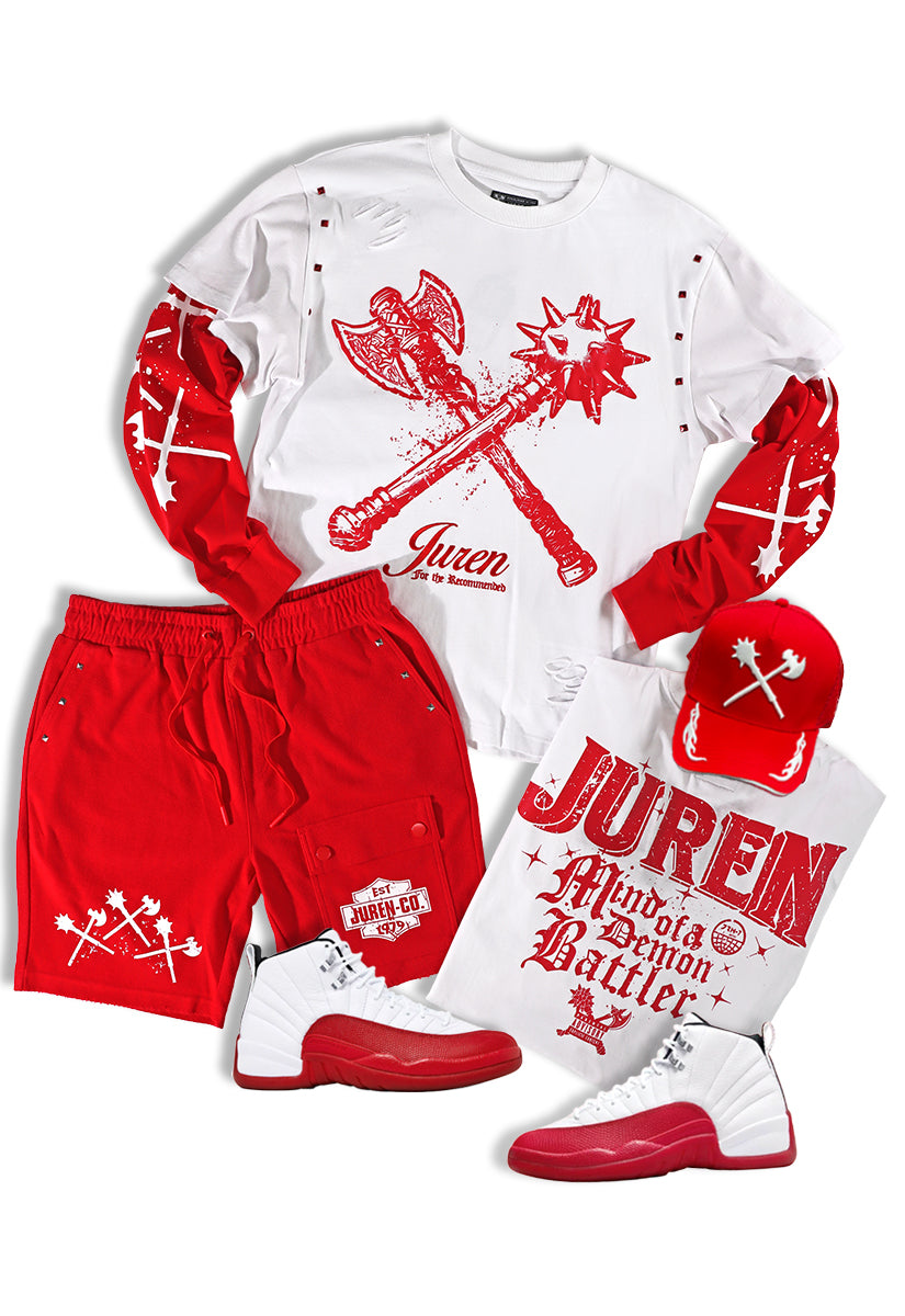 Demon Battler Heavyweight  Tee and  Established Rock Shorts Combo