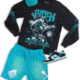 Unleash Your Potential Longsleeve, Raw Edge Shorts and Trucker Hat Combo