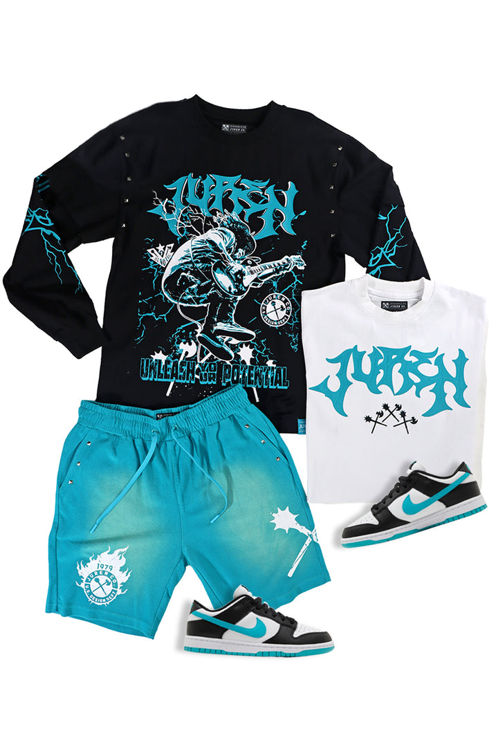 Unleash Your Potential Longsleeve and Tee, and Shadows Shorts Combo