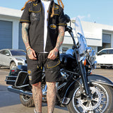 Racing Club Button Up Shirt, Shorts and Trucker Hat Combo