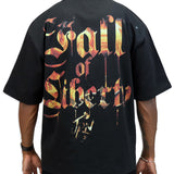 Fall Of Liberty Black Shirt - Rhinestones