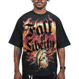 Fall Of Liberty Black Shirt - Rhinestones