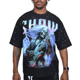 Show Must Go On Black Shirt - Rhinestones