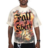 Fall Of Liberty Cream Shirt - Rhinestones