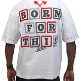 Born For This White Shirt - Rhinestones