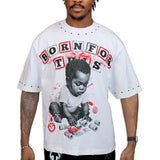 Born For This White Shirt - Rhinestones