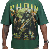 Show Must Go On Hunter Shirt - Rhinestones