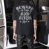 Beware Black Shirt - Rhinestones