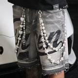 JRN Branded Denim Shorts - Rhinestones