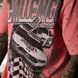 Challenge Yourself Pink Shirt - Rhinestones