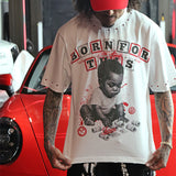 Born For This White Shirt - Rhinestones