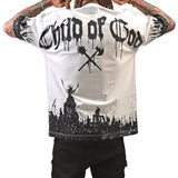 Child of God White T-Shirt, Black Denim Jeans and Leather Trucker Hat Combo (Shoes Not Included)