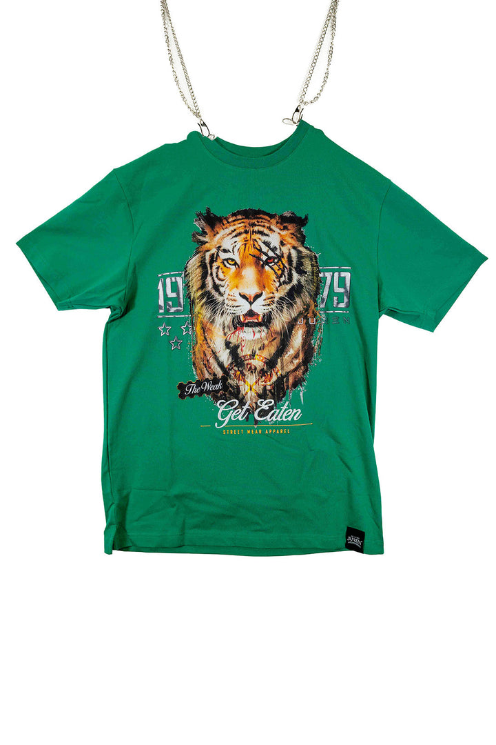 The Weak Get Eaten Kelly Green Tee