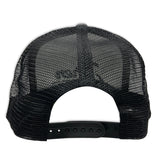 Juren Black Pebble Leather Trucker Hat