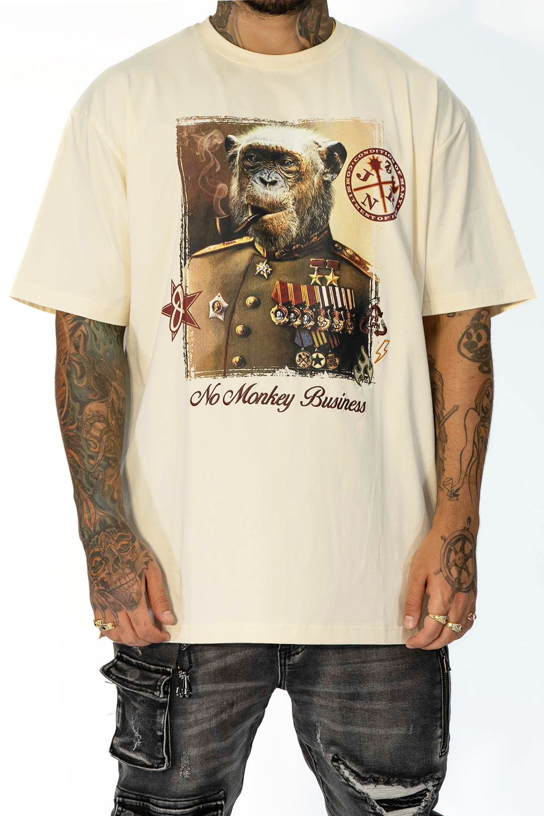 No Monkey Business Natural Tee