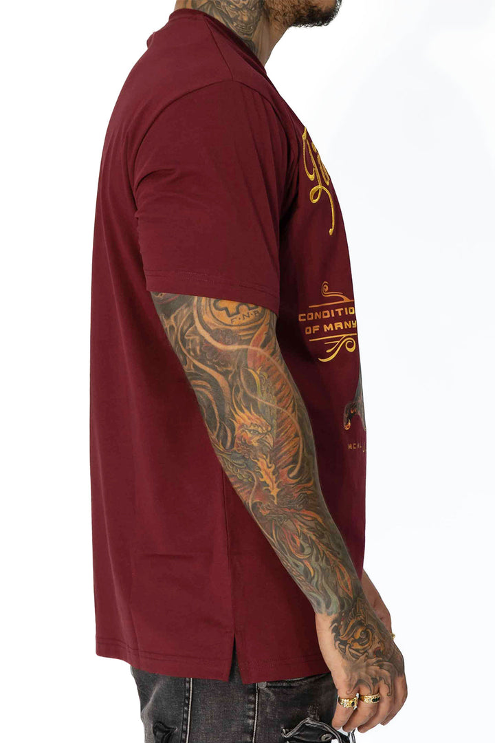 Time To Eat Burgundy Tee