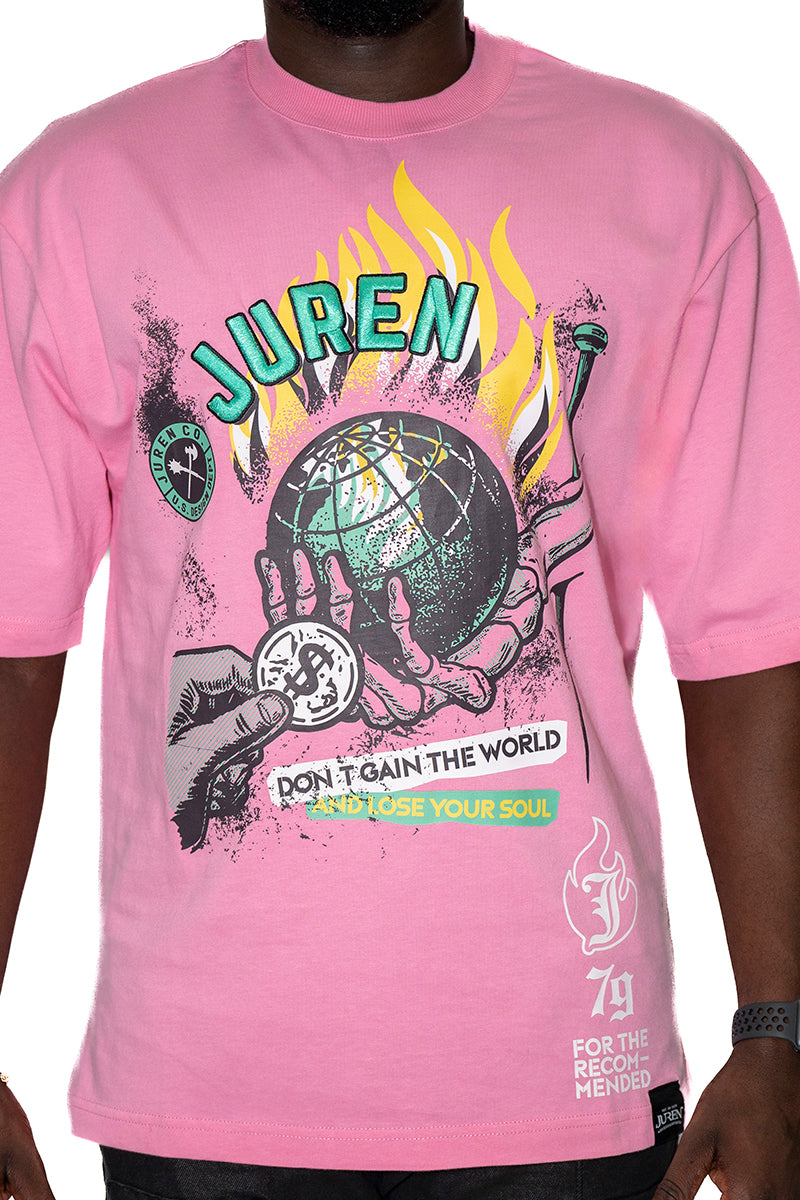 DON’T GAIN THE WORLD VINTAGE PINK TEE