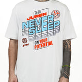 Never Sleep White Tee