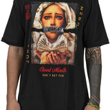 Closed Mouth Black Tee