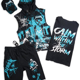 Copy of  Calm Within The Storm Sleeveless Hoodie, Shorts and Trucker Hat Combo