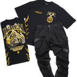 Members Only Black Tee and Matson Denim Jeans Combo