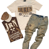 Cut From Different Cloth Heavyweight Tee, Dominate Heavyweight Tee, Battle Jean and Strapback Hat Combo