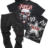 Star of Life Black Tee, Cement Utility Jeans and LTR Black Trucker Hat Combo